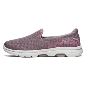 Skechers斯凯奇GOWALK女子一脚蹬轻便休闲运动鞋绣花健步鞋15945 MVE茱萸粉 38